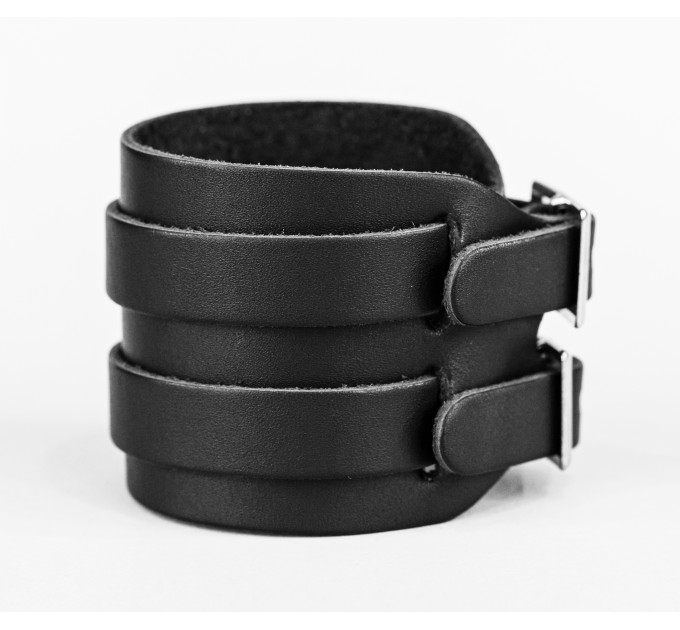 Leather cuff bracelet for men or women, code 8030