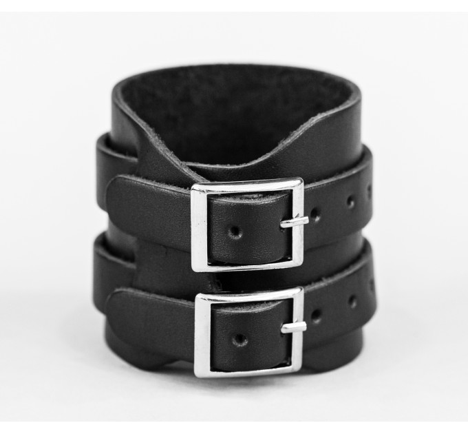 Leather cuff bracelet for men or women, code 8030
