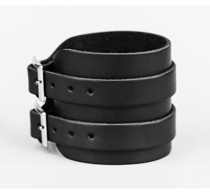 Leather cuff bracelet for men or women, code 8030