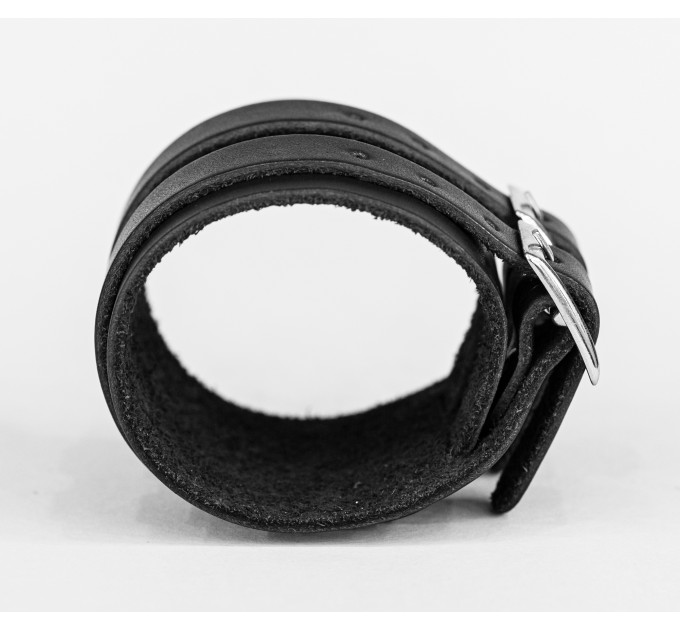 Leather cuff bracelet for men or women, code 8030
