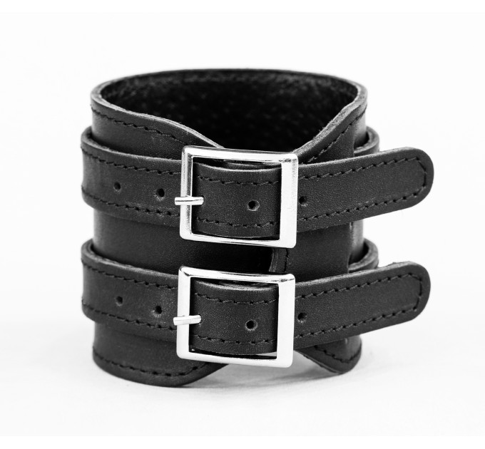 Leather cuff bracelet for men or women, code 8030st