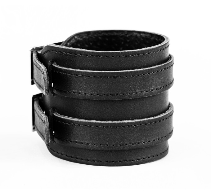 Leather cuff bracelet for men or women, code 8030st