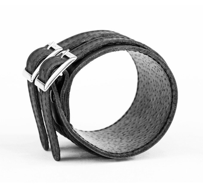 Leather cuff bracelet for men or women, code 8030st