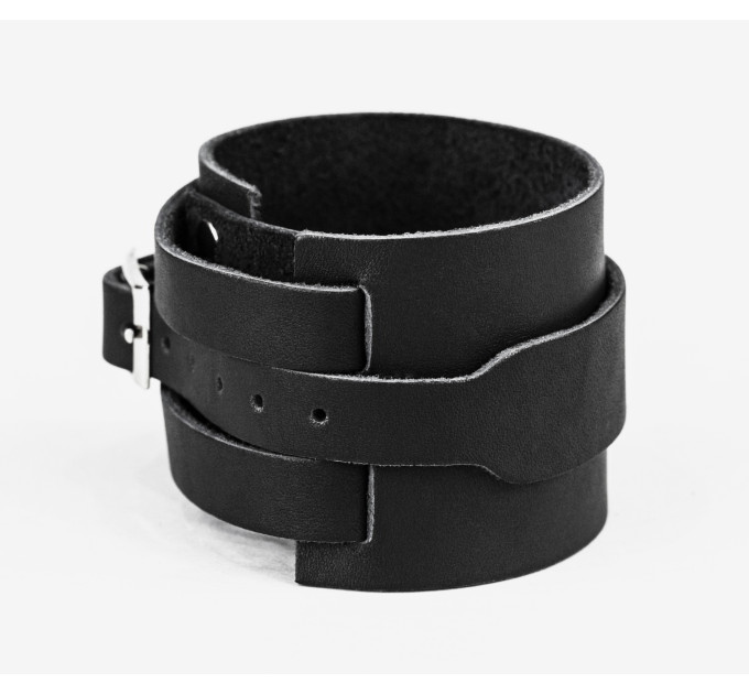 Leather cuff bracelet for men or women, code 8040