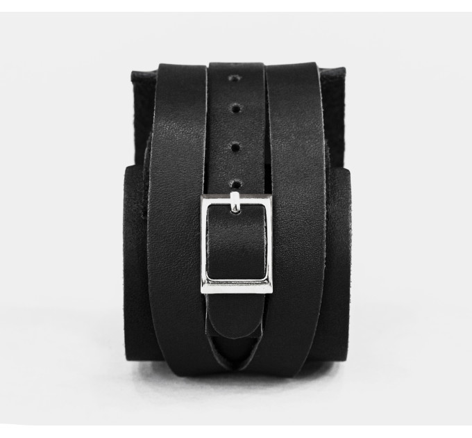 Leather cuff bracelet for men or women, code 8040