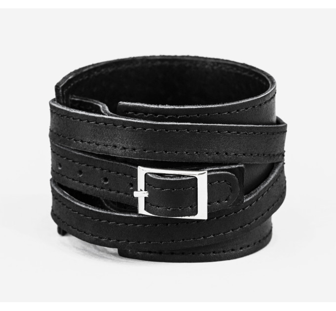 Leather cuff bracelet for men or women, code 8040st