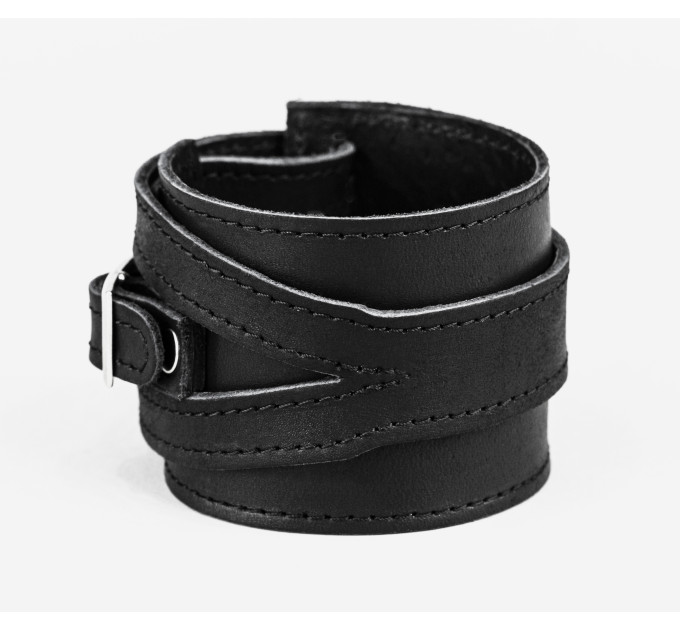 Leather cuff bracelet for men or women, code 8040st