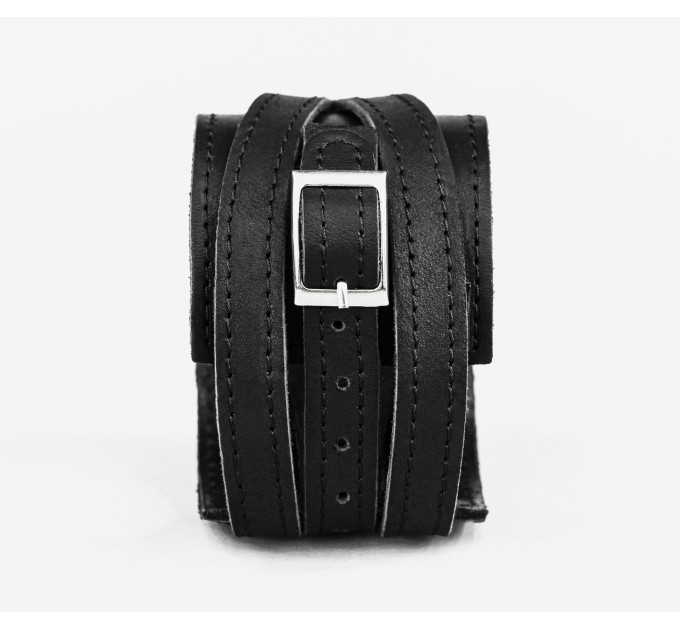 Leather cuff bracelet for men or women, code 8040st