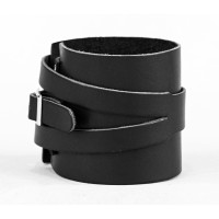 Leather cuff bracelet for men or women, code 8045