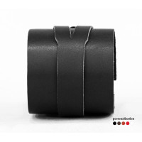 Leather cuff bracelet for men or women, code 8045