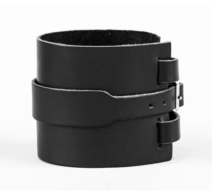 Leather cuff bracelet for men or women, code 8045