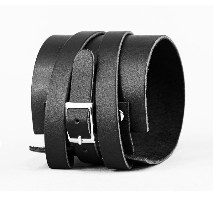 Leather cuff bracelet for men or women, code 8045