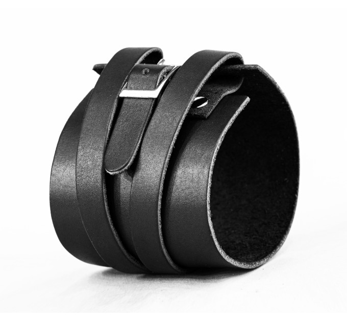 Leather cuff bracelet for men or women, code 8045