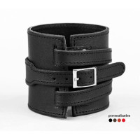 Leather cuff bracelet for men or women, code 8045st