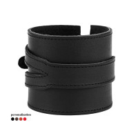 Leather cuff bracelet for men or women, code 8045st