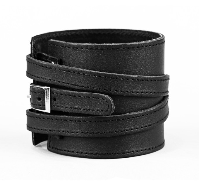 Leather cuff bracelet for men or women, code 8045st