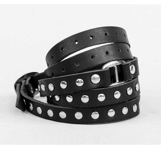 Leather wrap bracelet for men or women, code 8056