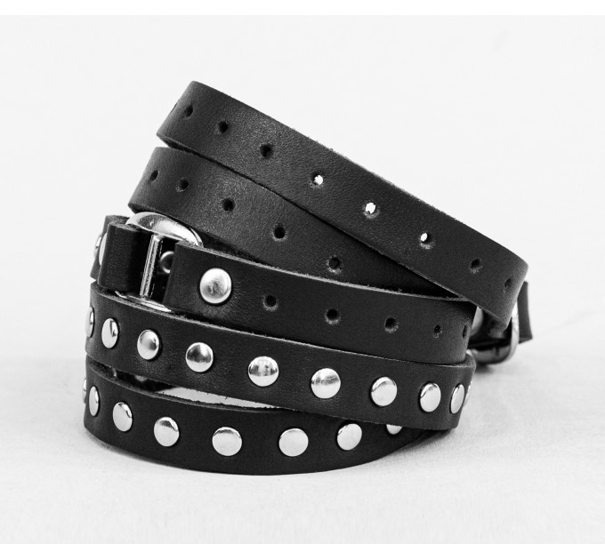 Leather wrap bracelet for men or women, code 8056