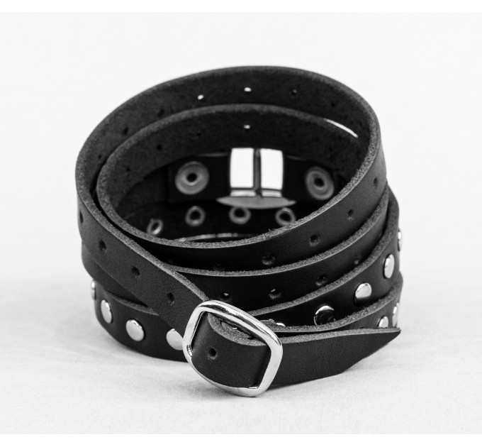 Leather wrap bracelet for men or women, code 8056