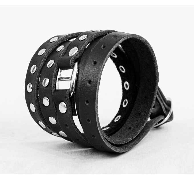 Leather wrap bracelet for men or women, code 8056