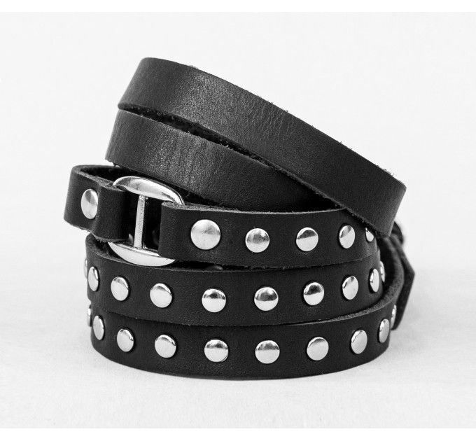 Leather wrap bracelet for men or women, code 8057