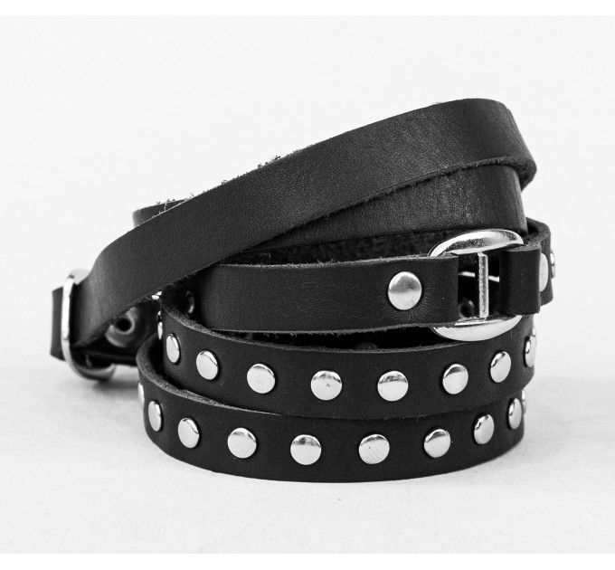 Leather wrap bracelet for men or women, code 8057