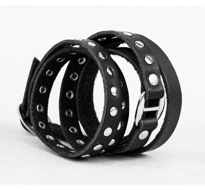 Leather wrap bracelet for men or women, code 8057