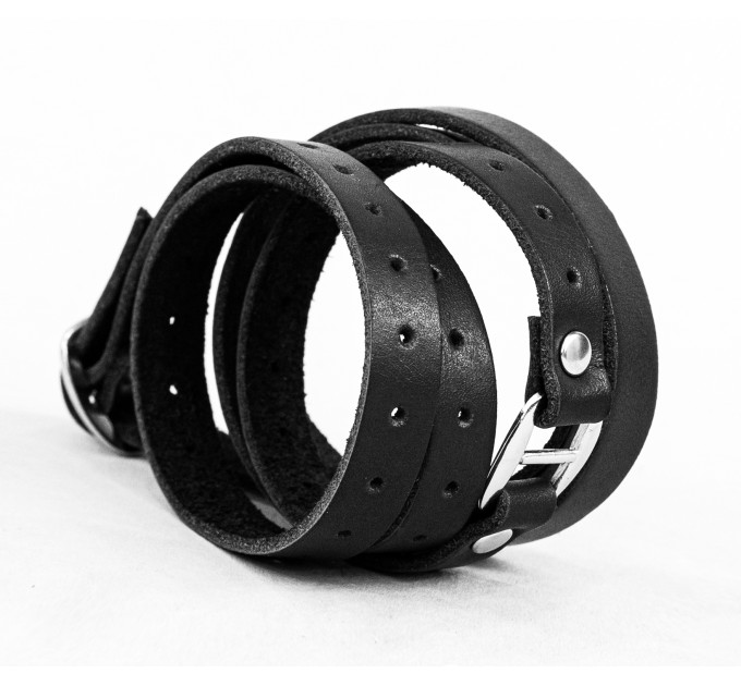 Leather wrap bracelet for men or women, code 8058