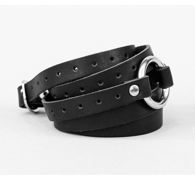 Leather wrap bracelet for men or women, code 8059