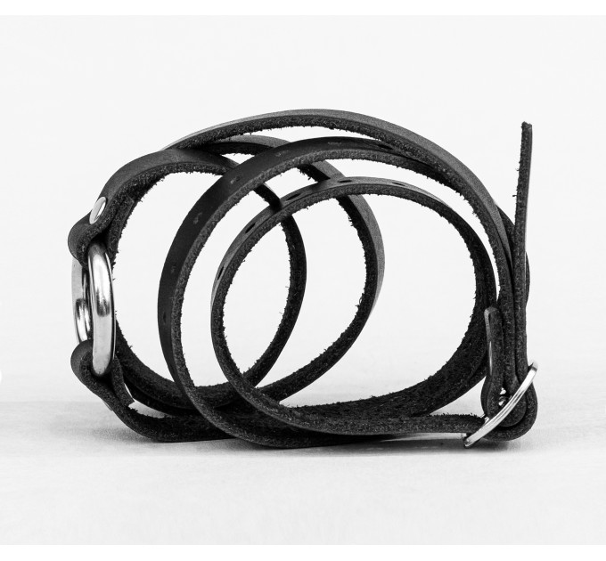 Leather wrap bracelet for men or women, code 8059