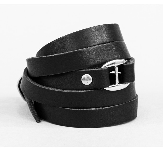 Leather wrap bracelet for men or women, code 8060