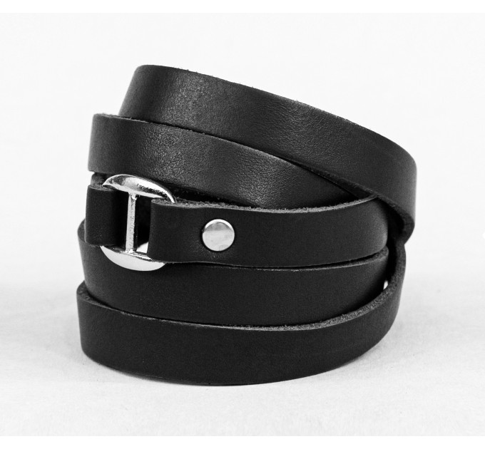 Leather wrap bracelet for men or women, code 8060