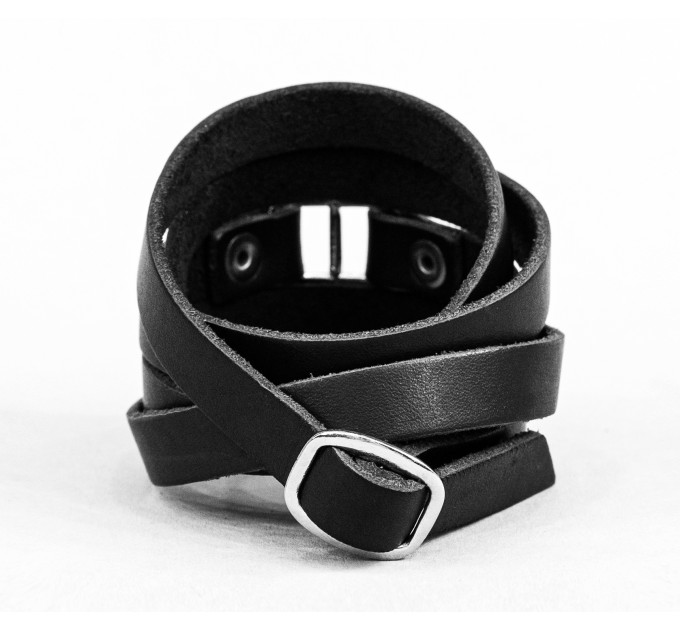 Leather wrap bracelet for men or women, code 8060