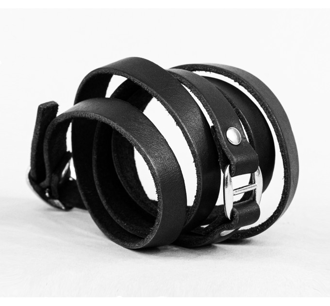 Leather wrap bracelet for men or women, code 8060