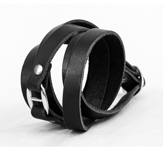 Leather wrap bracelet for men or women, code 8060