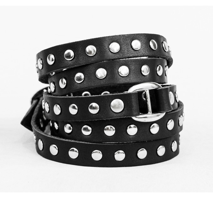 Leather wrap bracelet for men or women, code 8061