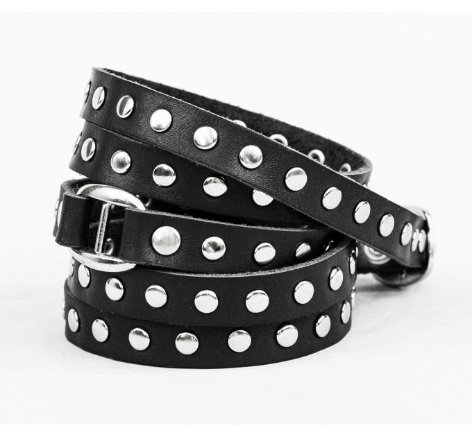 Leather wrap bracelet for men or women, code 8061