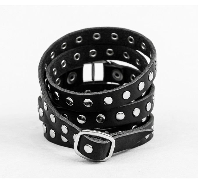 Leather wrap bracelet for men or women, code 8061