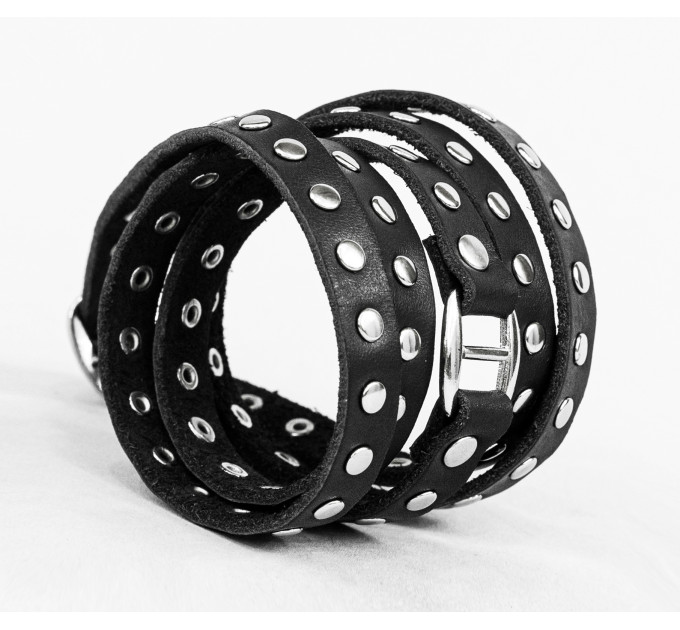 Leather wrap bracelet for men or women, code 8061