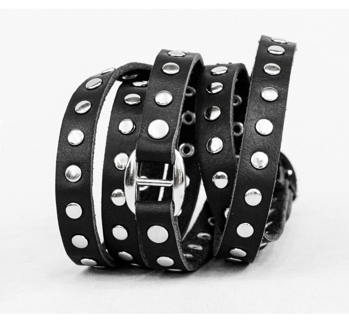 Leather wrap bracelet for men or women, code 8061