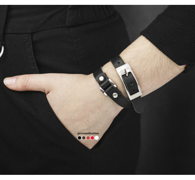 Leather wrap bracelet for men or women, code 8062