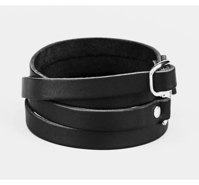 Leather wrap bracelet for men or women, code 8063