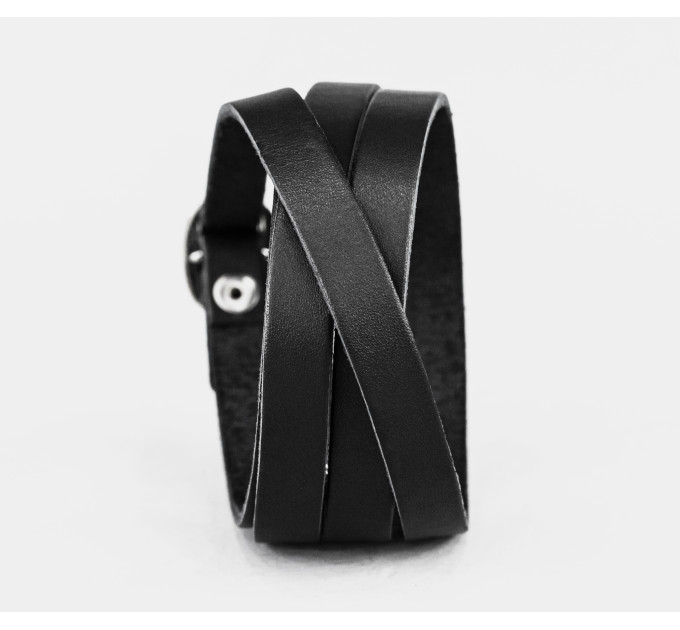 Leather wrap bracelet for men or women, code 8063