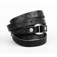 Leather wrap bracelet for men or women, code 8064