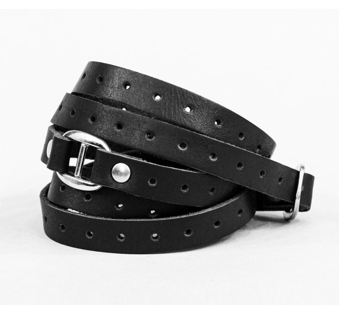 Leather wrap bracelet for men or women, code 8064