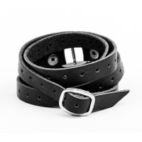 Leather wrap bracelet for men or women, code 8064