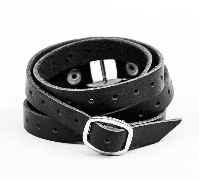 Leather wrap bracelet for men or women, code 8064