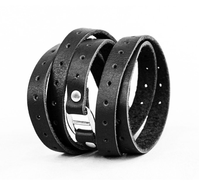Leather wrap bracelet for men or women, code 8064
