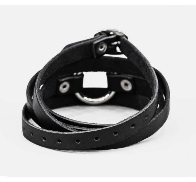 Leather wrap bracelet for men or women, code 8066