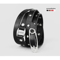 Leather wrap bracelet for men or women, code 8067